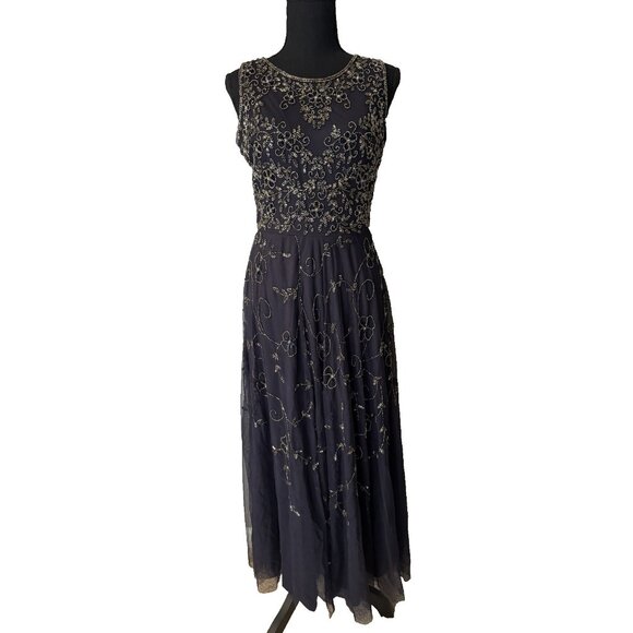 Pisarro Nights Jacket & Dress 14 Sequin Beaded Wedding Party Formal NEW $268 - Picture 8 of 16